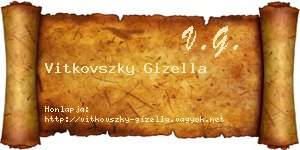 Vitkovszky Gizella névjegykártya