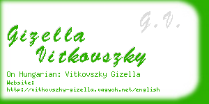 gizella vitkovszky business card